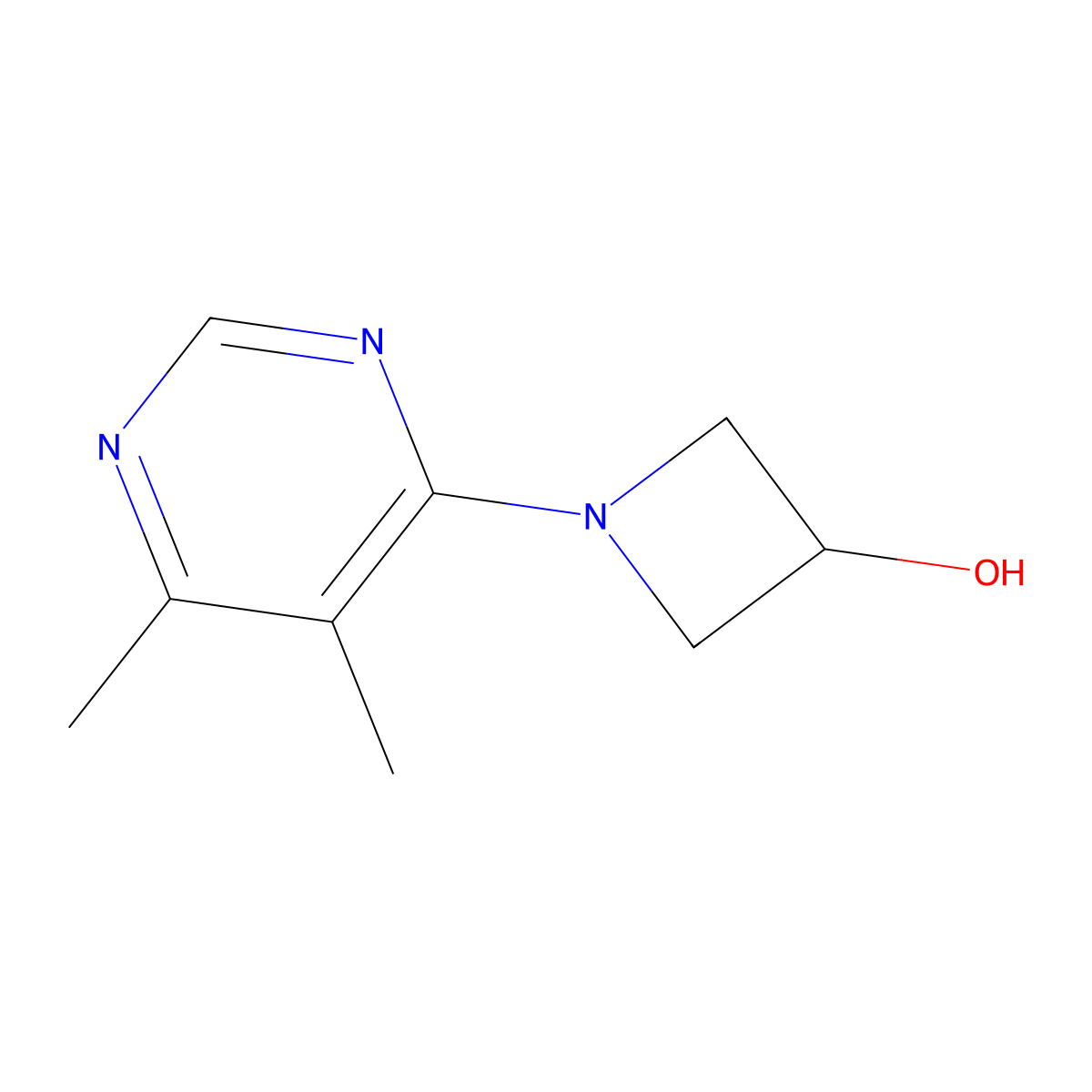 1-(5,6-Dimethylpyrimidin-4-yl)azetidin-3-ol molecular structure, CAS 2168301-41-3