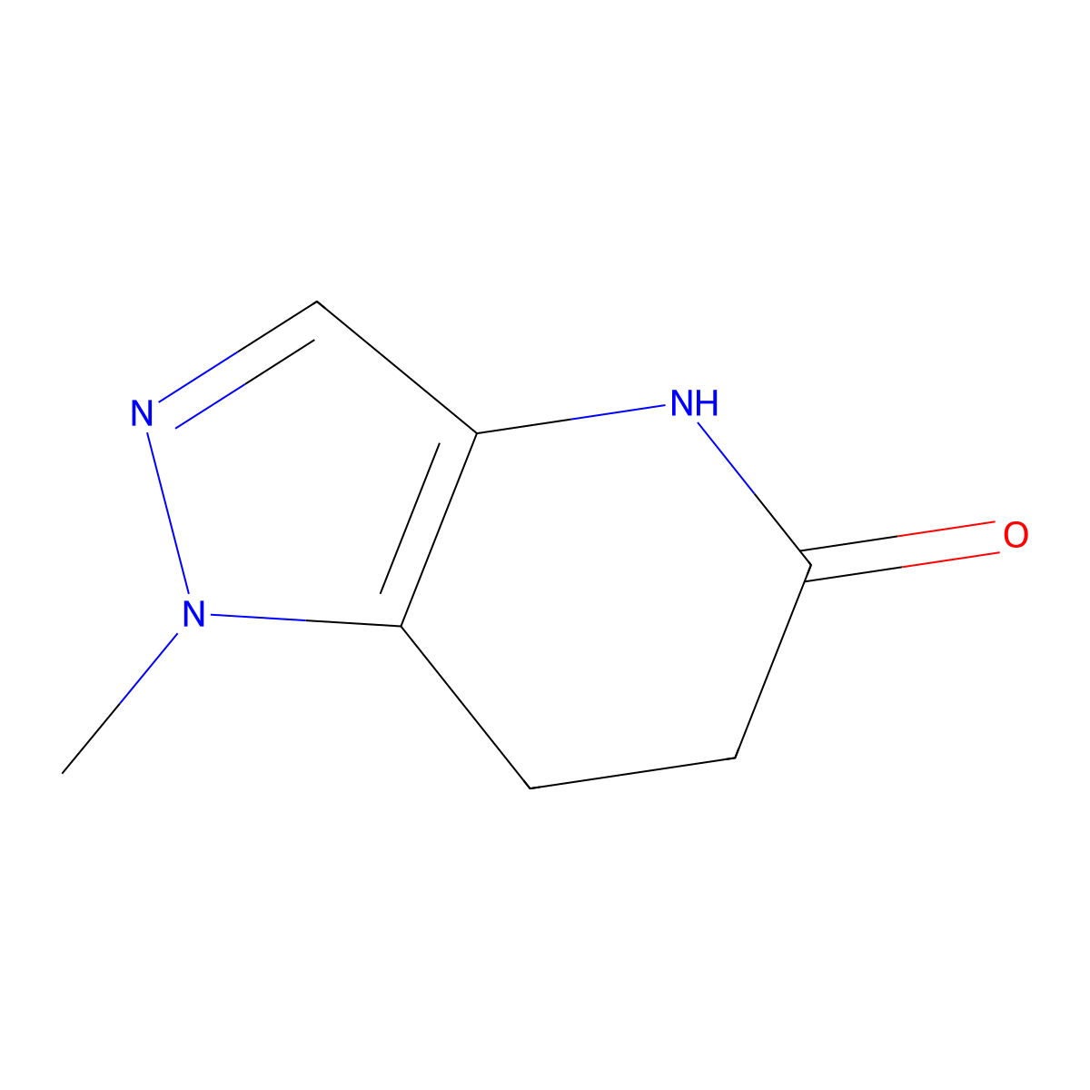 1-methyl-1H,4H,5H,6H,7H-pyrazolo[4,3-b]pyridin-5-one molecular structure, CAS 2168301-65-1