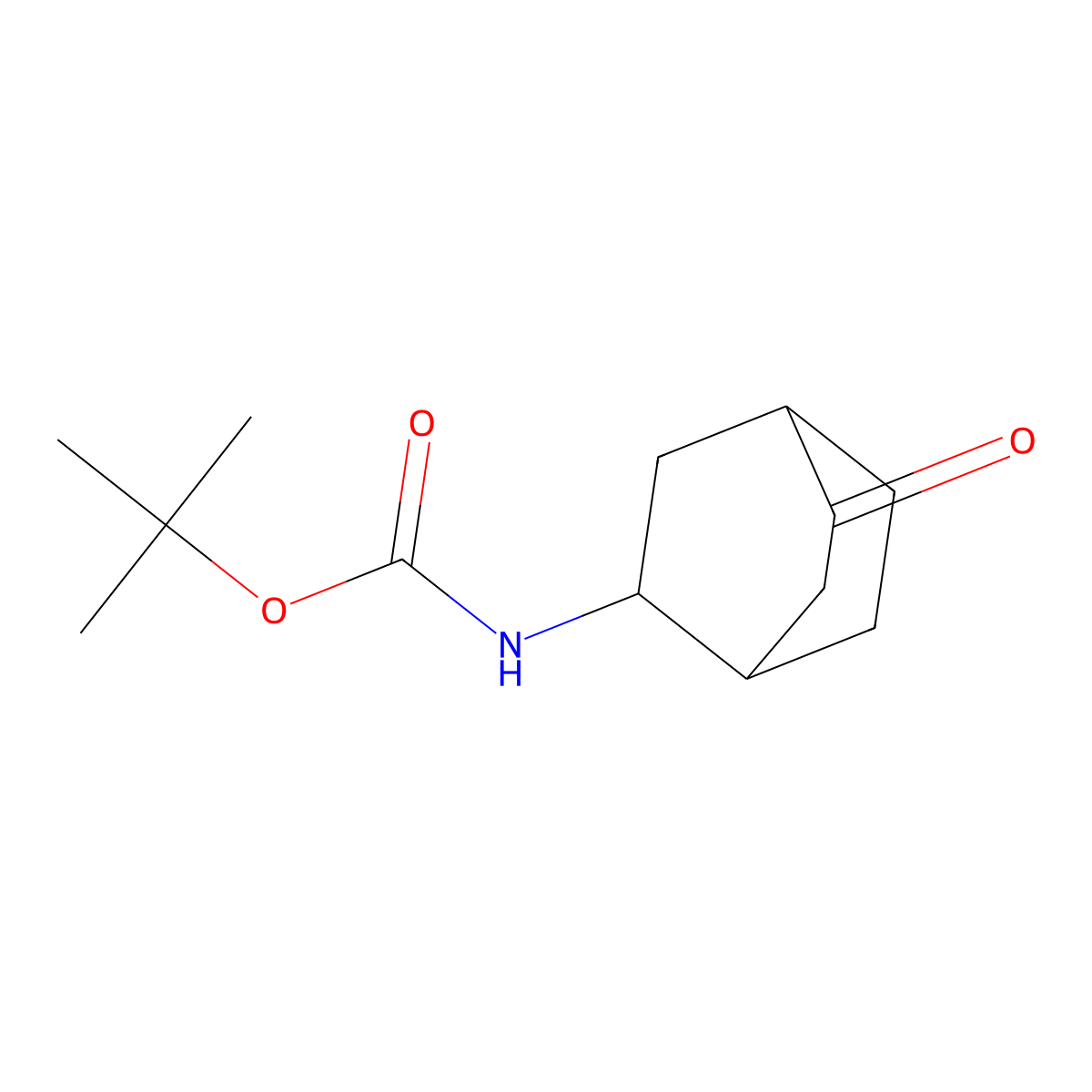 (5-Oxo-bicyclo[2.2.2]oct-2-yl)-carbamic acid tert-butyl ester molecular structure, CAS 2168321-96-6