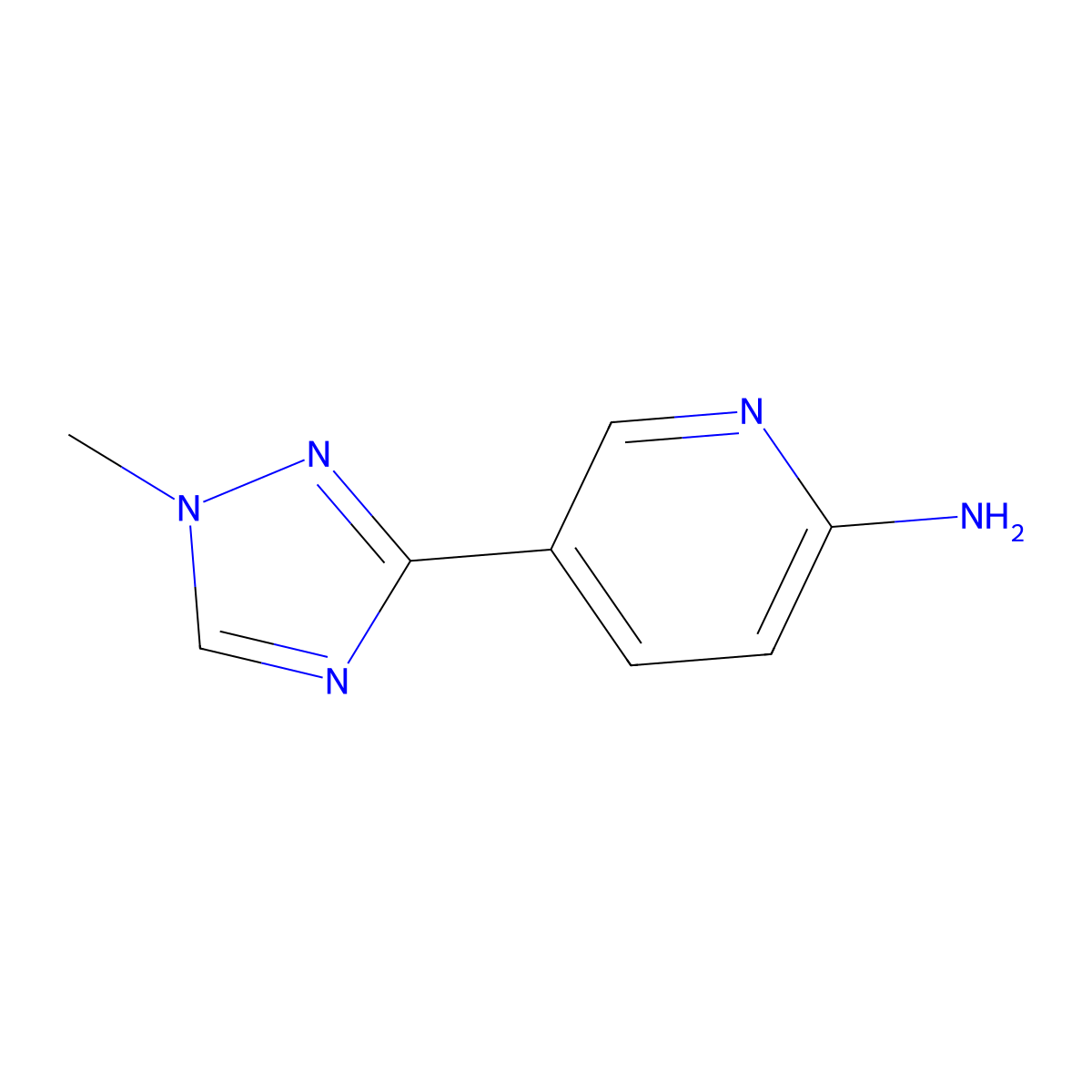 5-(1-Methyl-1H-1,2,4-triazol-3-yl)-2-pyridinamine molecular structure, CAS 2168323-26-8