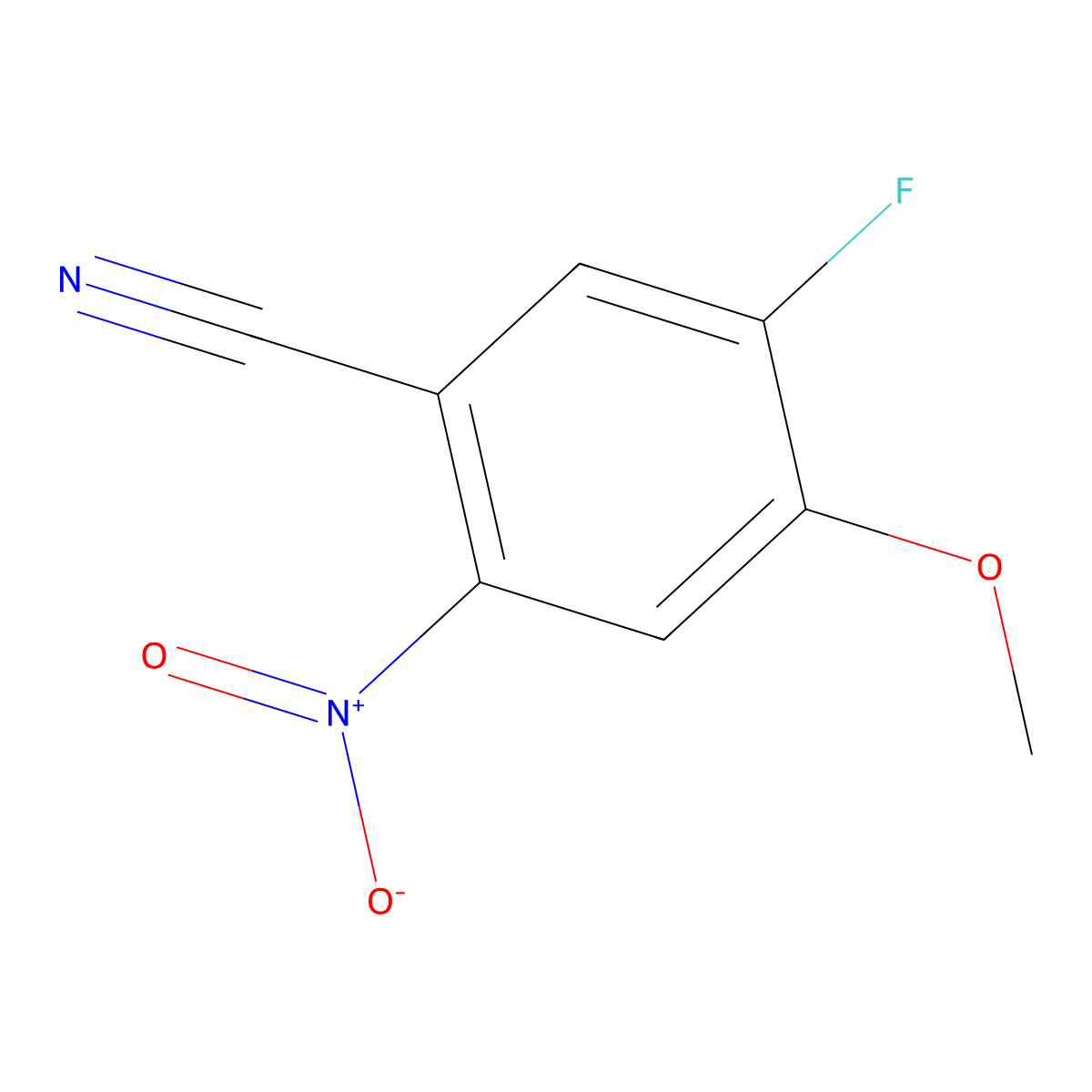 5-Fluoro-4-methoxy-2-nitrobenzonitrile molecular structure, CAS 2168328-64-9