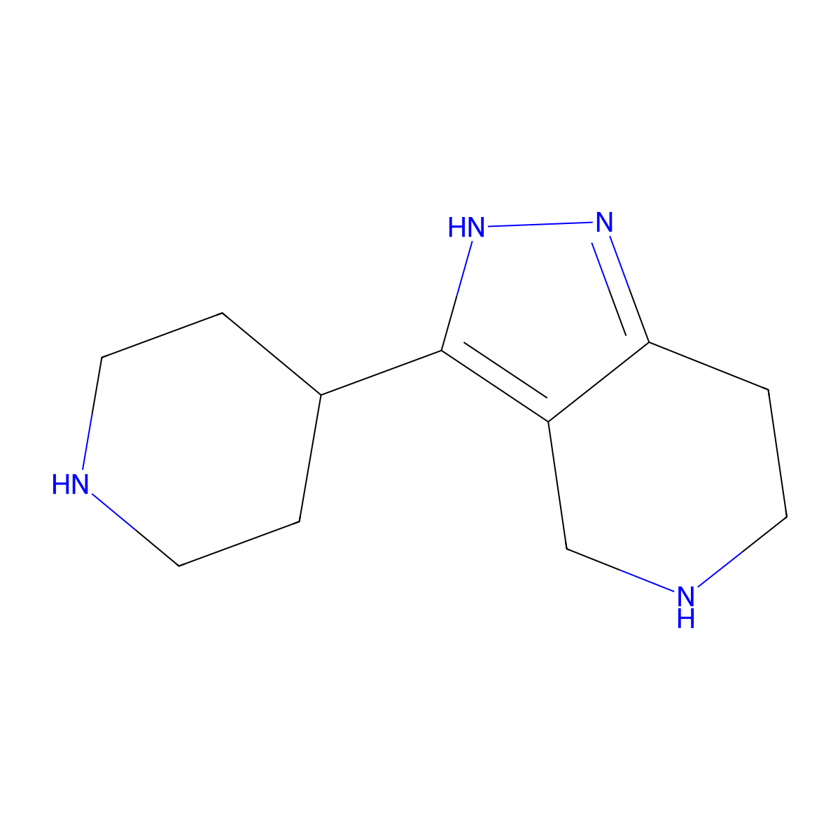 4-{2H,4H,5H,6H,7H-pyrazolo[4,3-c]pyridin-3-yl}piperidine molecular structure, CAS 2168335-94-0