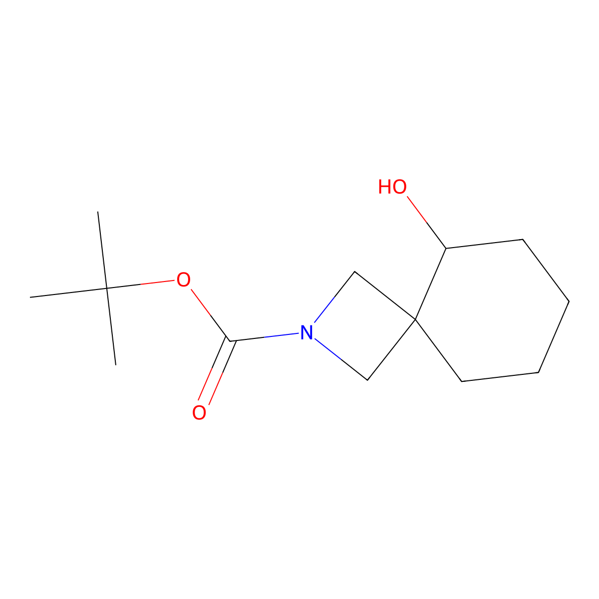 tert-Butyl 5-hydroxy-2-azaspiro[3.5]nonane-2-carboxylate molecular structure, CAS 2168336-04-5