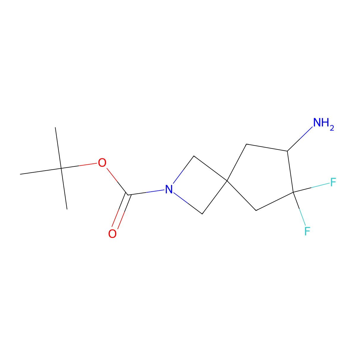 tert-Butyl 7-amino-6,6-difluoro-2-azaspiro[3.4]octane-2-carboxylate molecular structure, CAS 2168351-05-9
