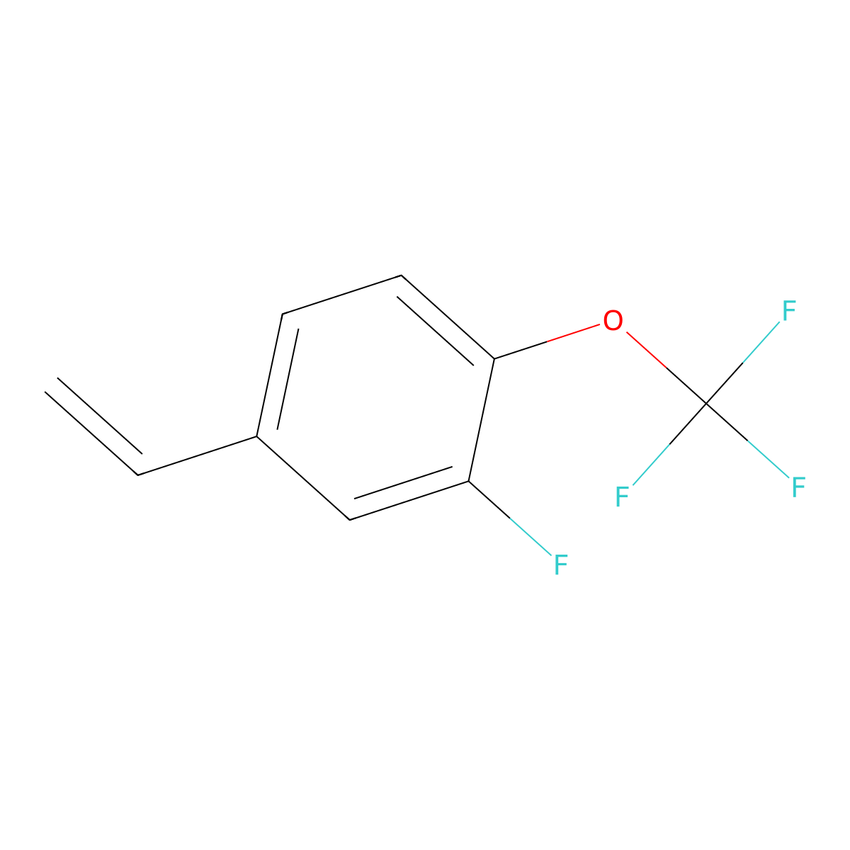 3-Fluoro-4-(trifluoromethoxy)styrene molecular structure, CAS 2168352-66-5