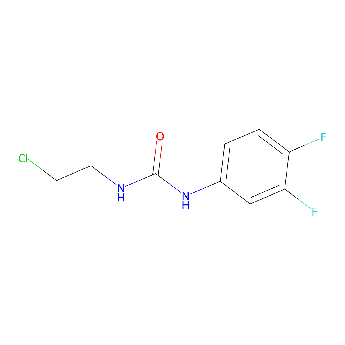 1-(2-Chloroethyl)-3-(3,4-difluorophenyl)urea molecular structure, CAS 2168354-72-9