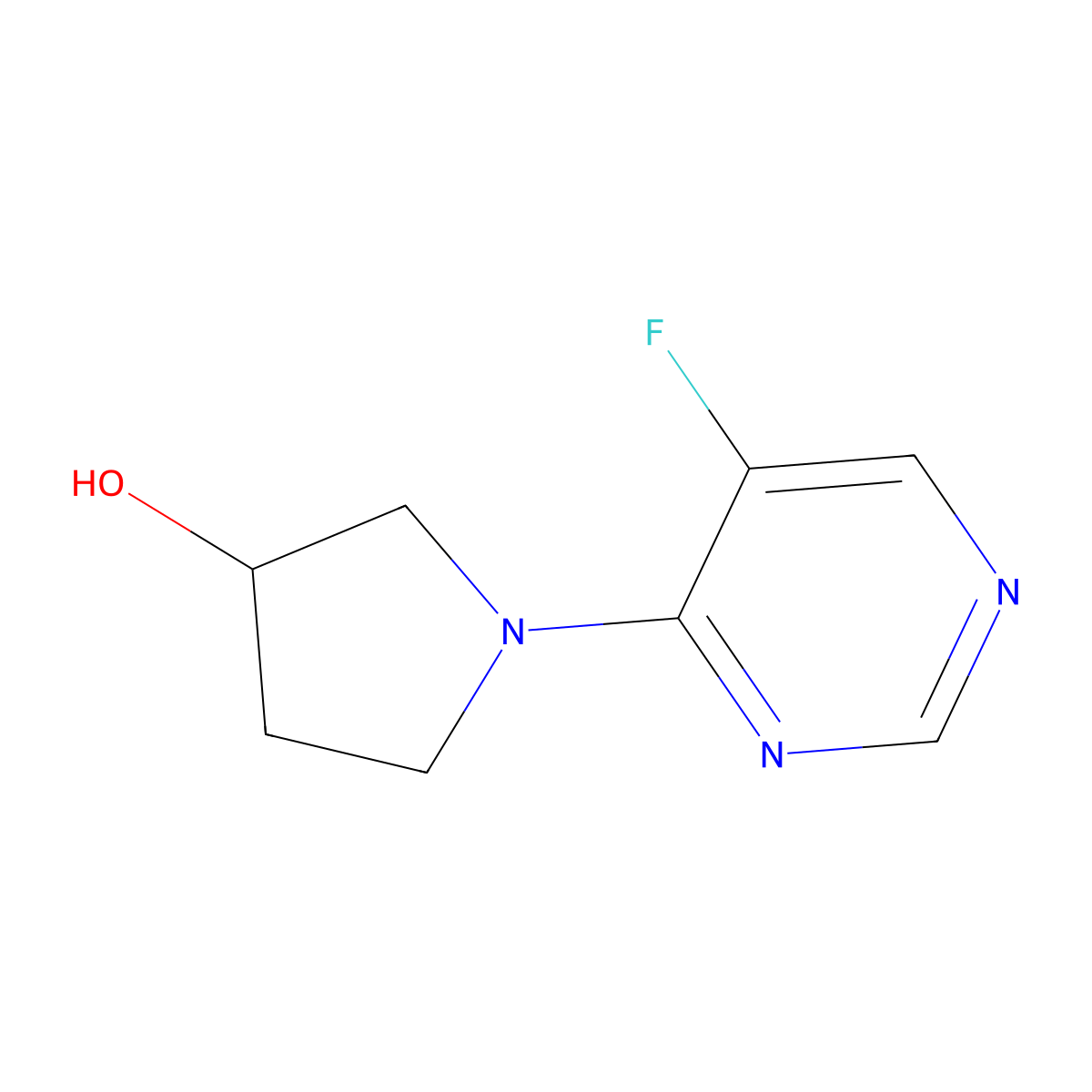 1-(5-Fluoropyrimidin-4-yl)pyrrolidin-3-ol molecular structure, CAS 2168360-08-3