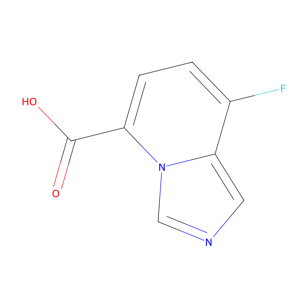 8-Fluoroimidazo[1,5-a]pyridine-5-carboxylic acid molecular structure, CAS 2168375-14-0