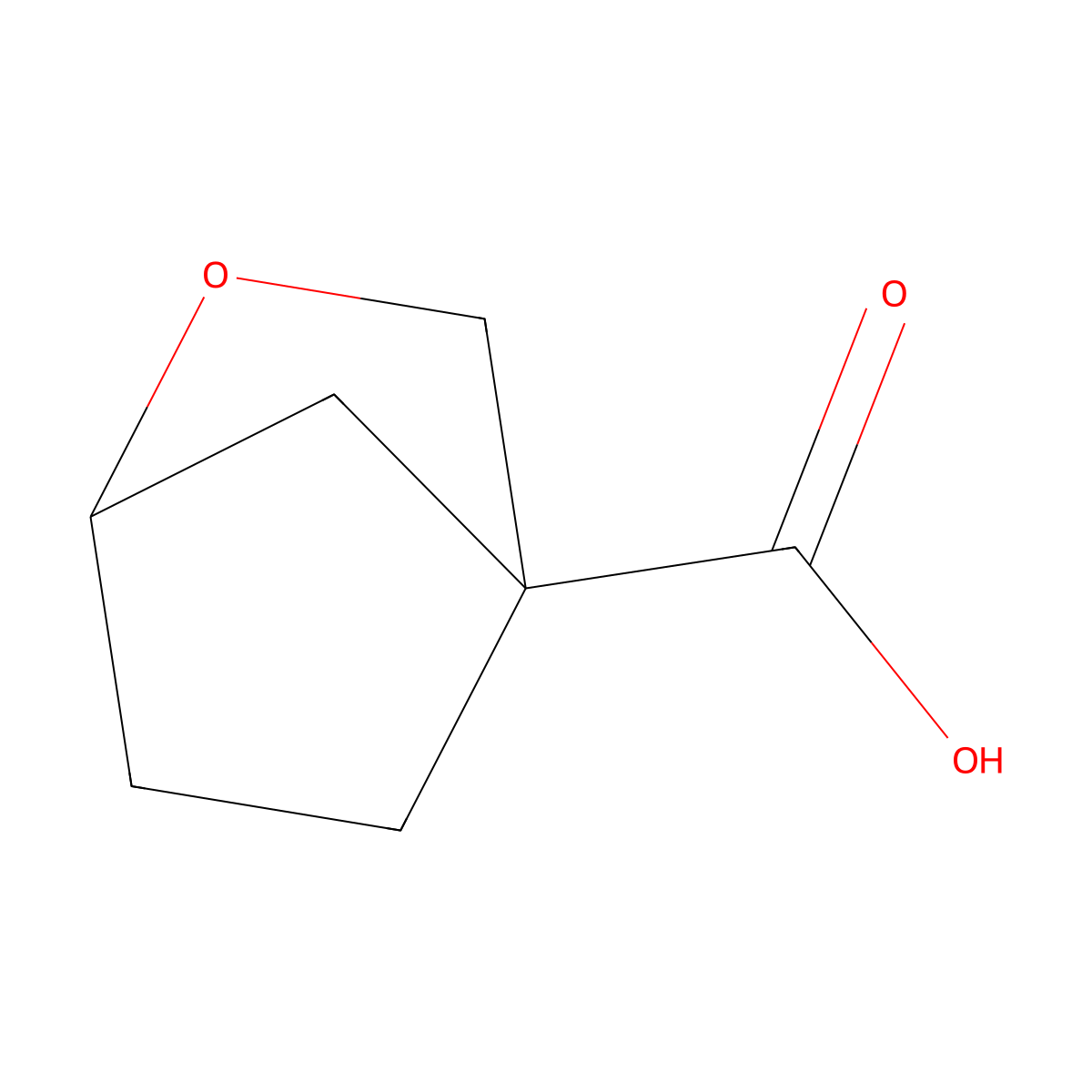 2-Oxabicyclo(2.2.1)heptane-4-carboxylic acid molecular structure, CAS 2168378-43-4