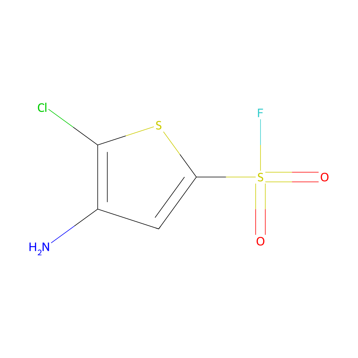 4-Amino-5-chlorothiophene-2-sulfonyl fluoride molecular structure, CAS 2168378-46-7