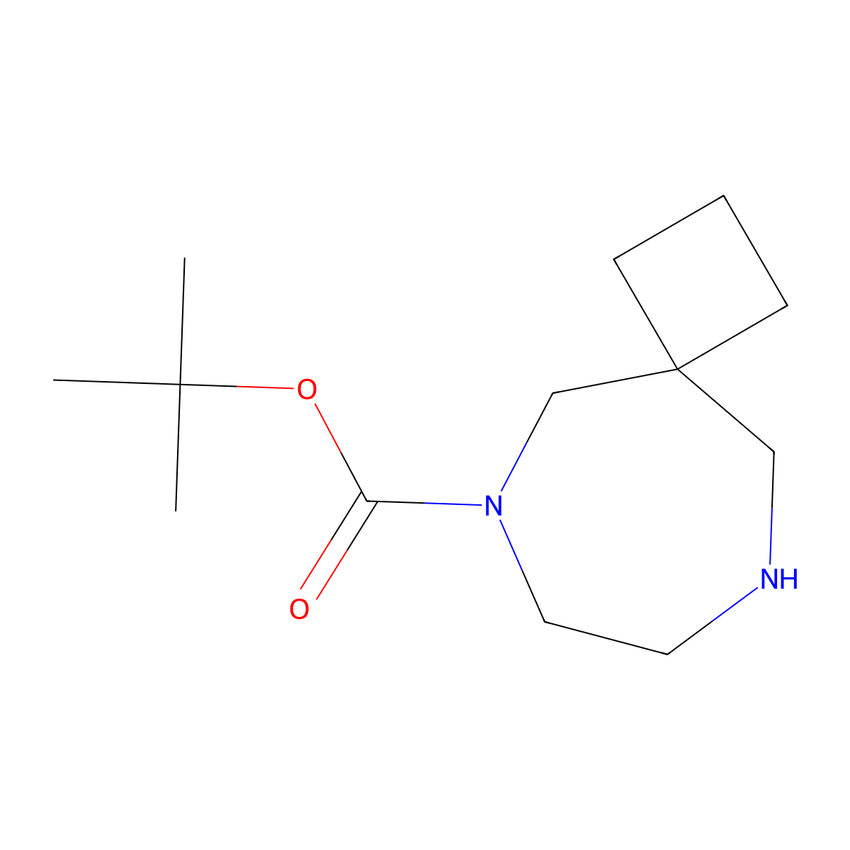 Tert-butyl 6,9-diazaspiro[3.6]decane-6-carboxylate molecular structure, CAS 2168380-52-5