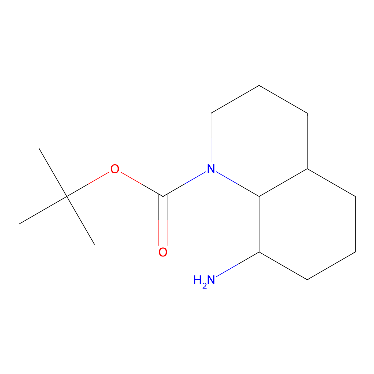 Tert-butyl 8-amino-decahydroquinoline-1-carboxylate molecular structure, CAS 2168381-19-7