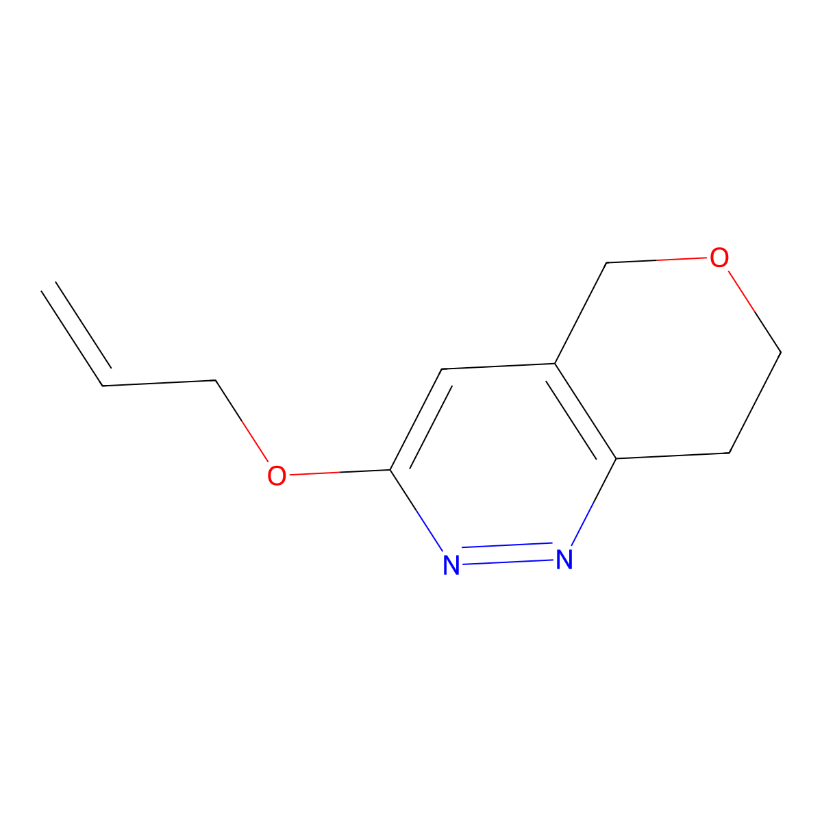 3-(prop-2-en-1-yloxy)-5H,7H,8H-pyrano[4,3-c]pyridazine molecular structure, CAS 2168382-79-2