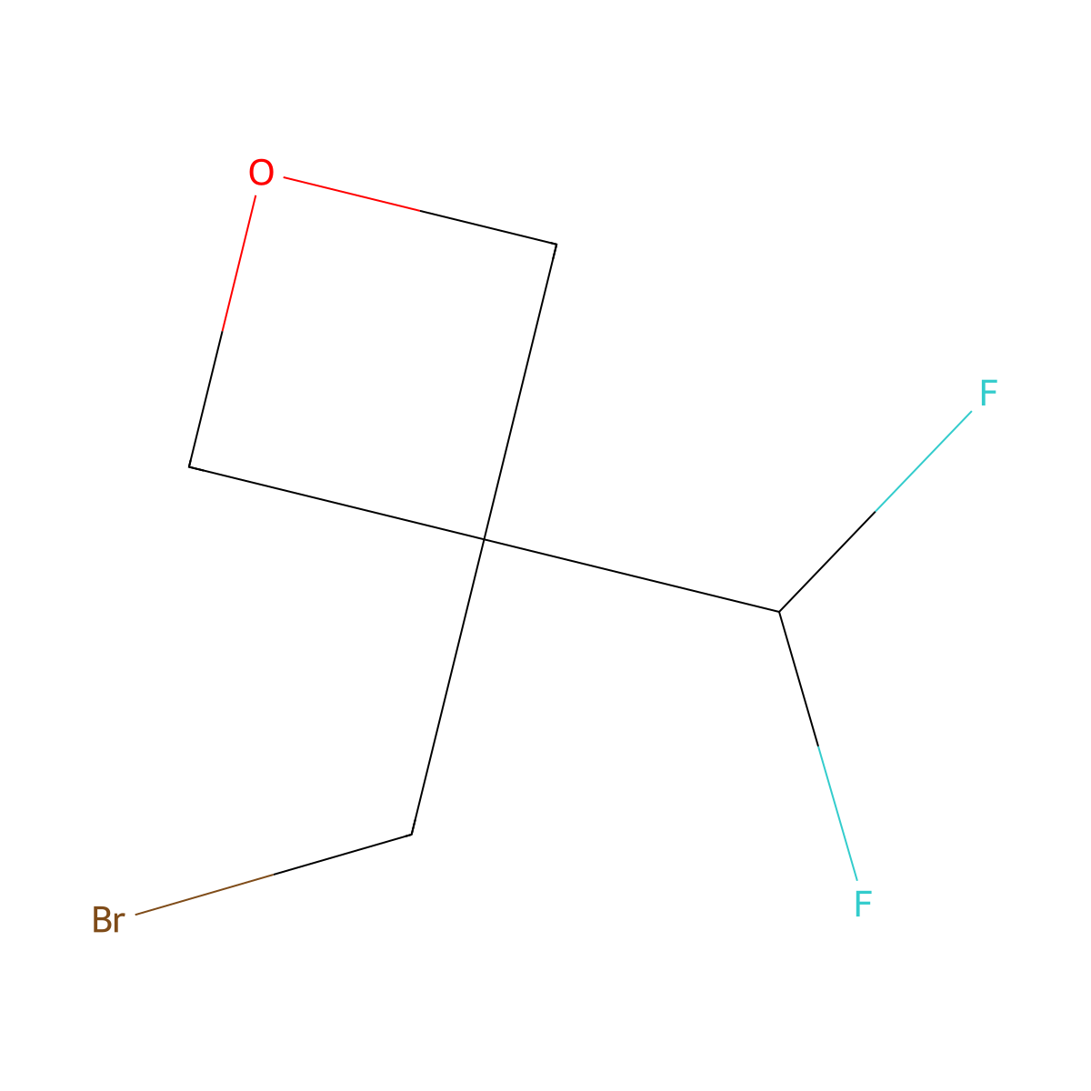 3-(Bromomethyl)-3-(difluoromethyl)oxetane molecular structure, CAS 2168383-54-6