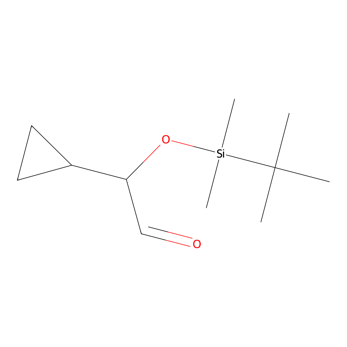 2-[(Tert-butyldimethylsilyl)oxy]-2-cyclopropylacetaldehyde molecular structure, CAS 2168396-19-6
