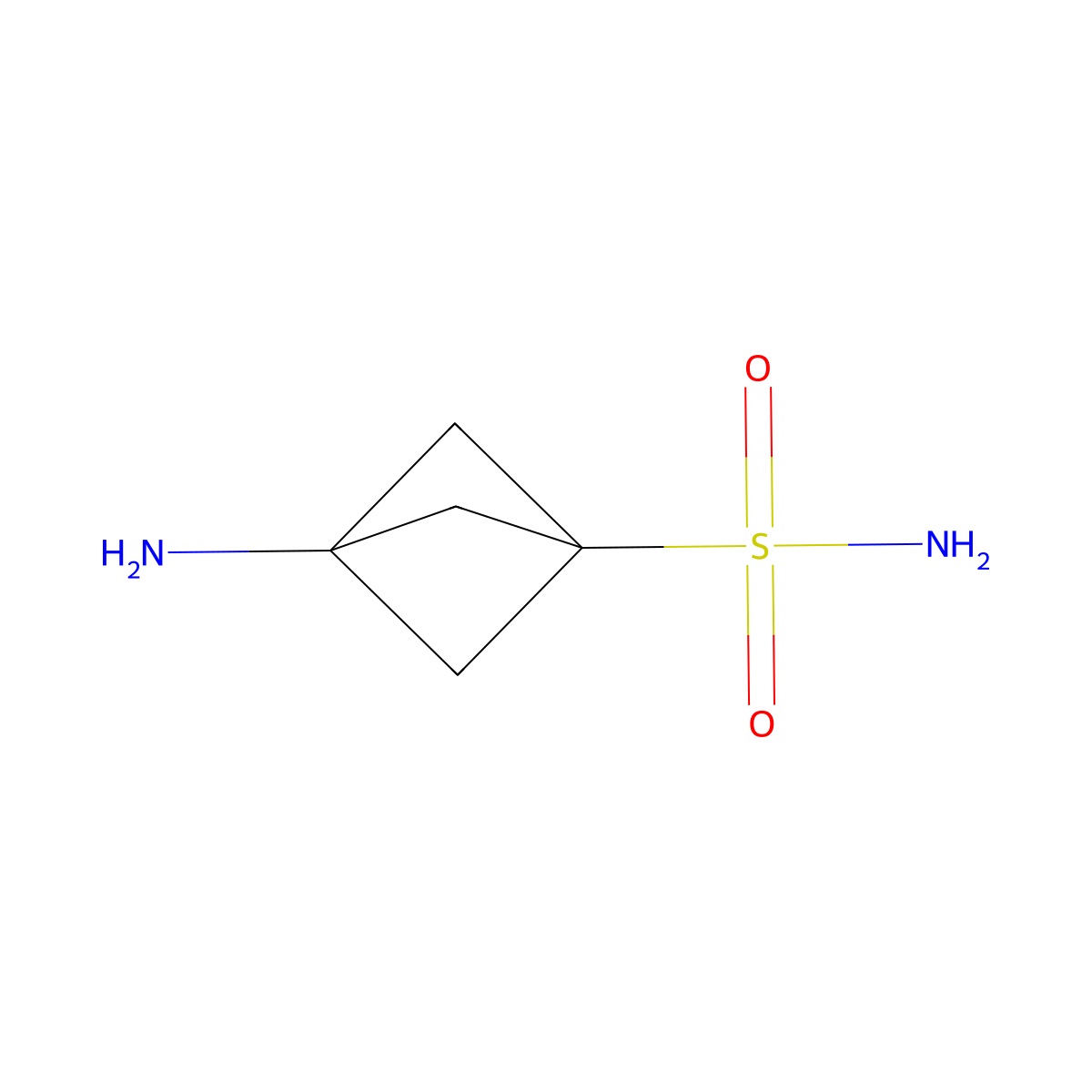 3-Aminobicyclo[1.1.1]pentane-1-sulfonamide molecular structure, CAS 2168400-54-0