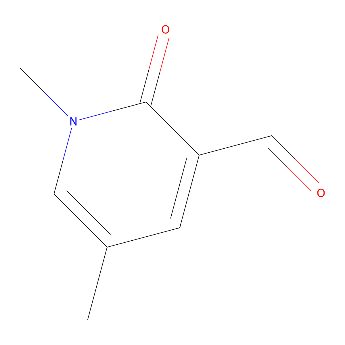 1,5-Dimethyl-2-oxo-1,2-dihydropyridine-3-carbaldehyde molecular structure, CAS 2168404-25-7