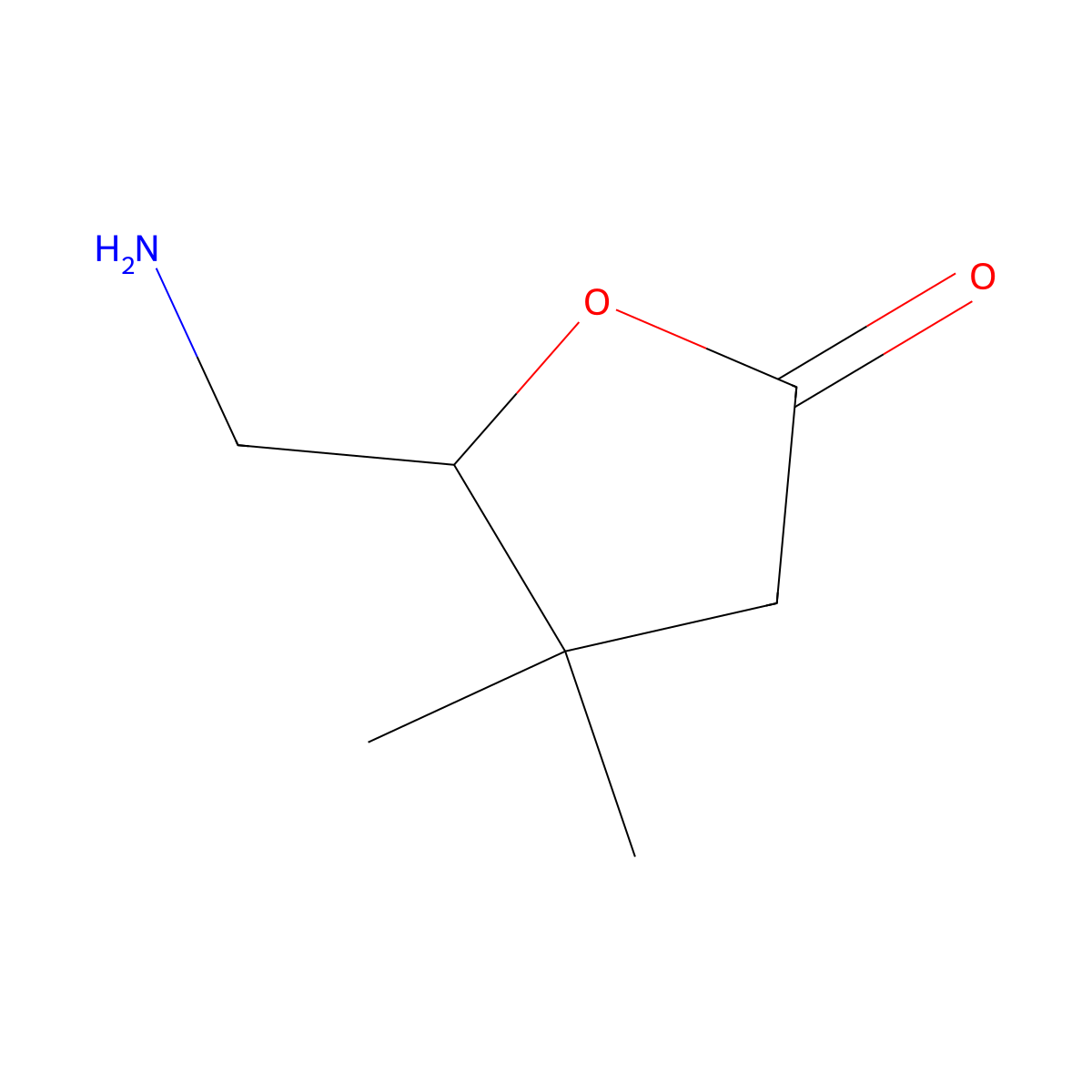 5-(Aminomethyl)-4,4-dimethyloxolan-2-one molecular structure, CAS 2168408-58-8