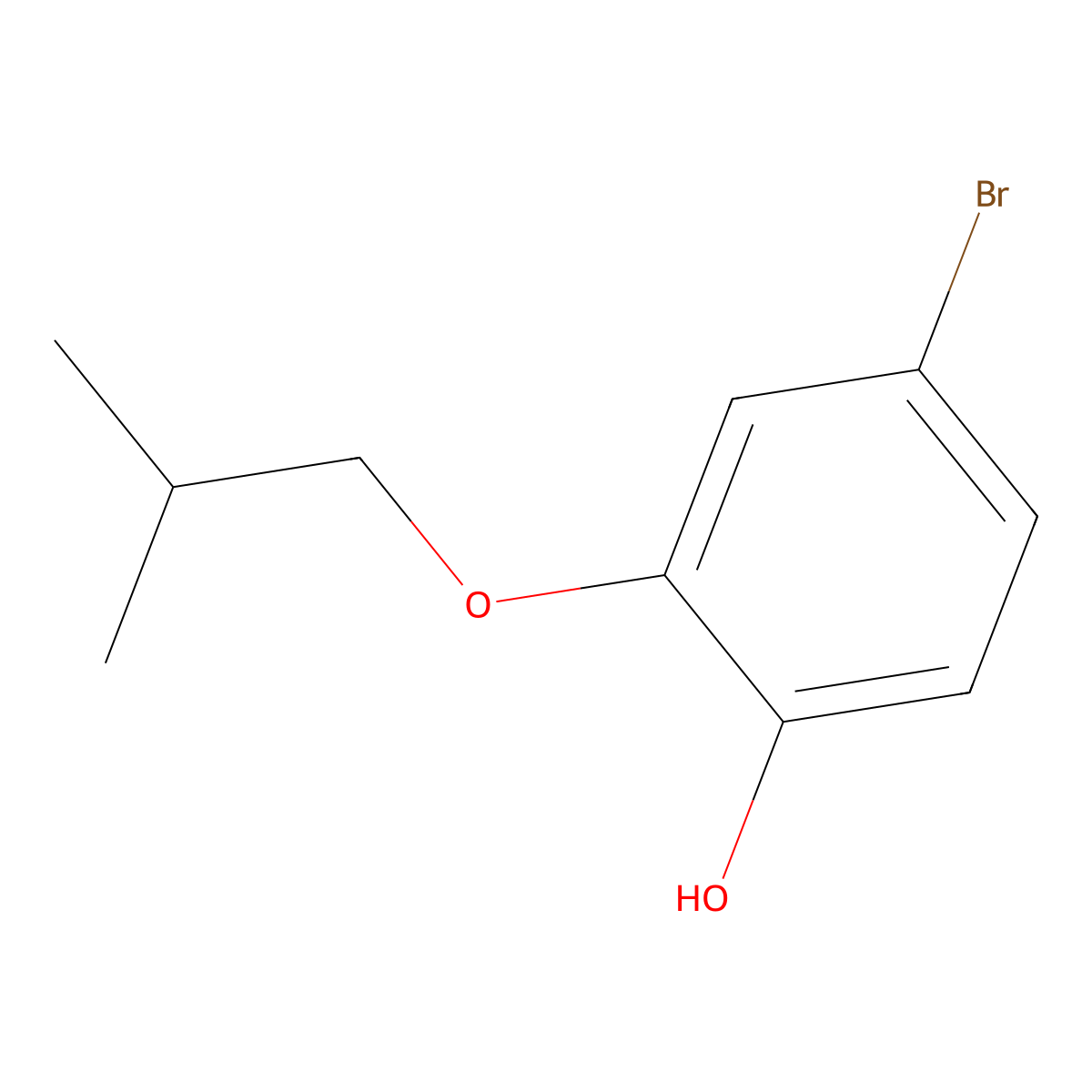 4-Bromo-2-isobutoxy-phenol molecular structure, CAS 2168417-83-0