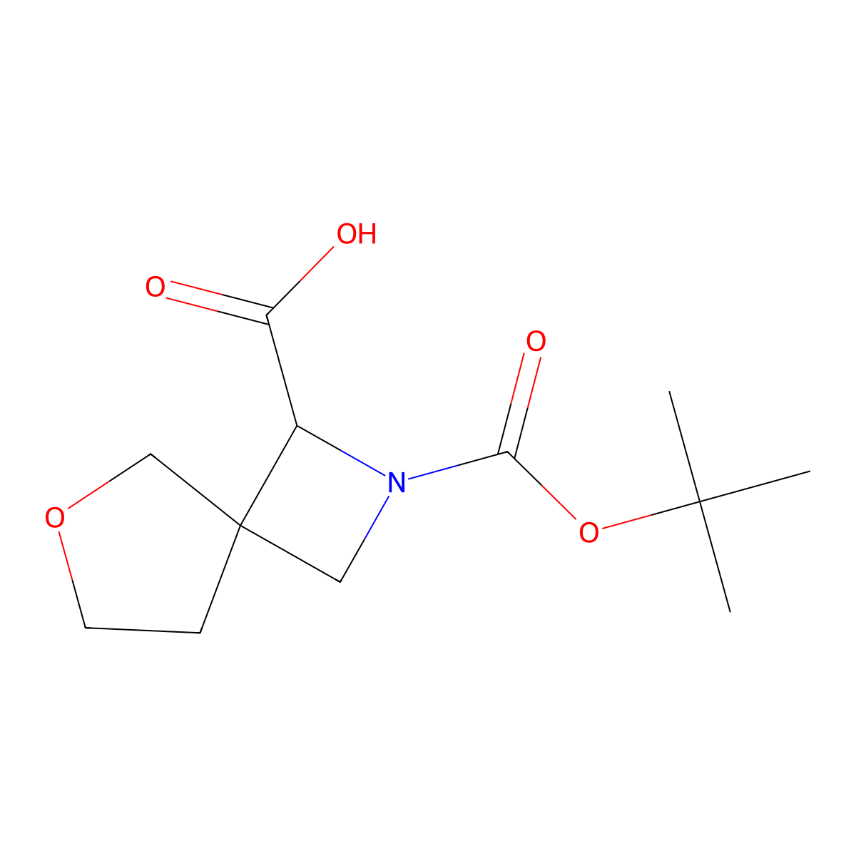 2-[(Tert-butoxy)carbonyl]-6-oxa-2-azaspiro[3.4]octane-1-carboxylic acid molecular structure, CAS 2168432-06-0