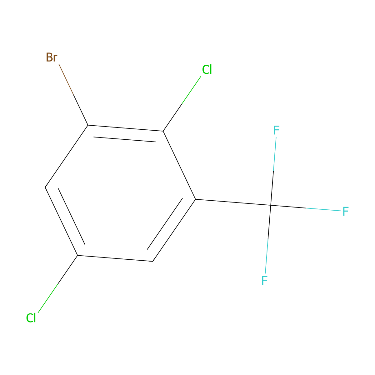 3-Bromo-2,5-dichlorobenzotrifluoride molecular structure, CAS 2168432-60-6
