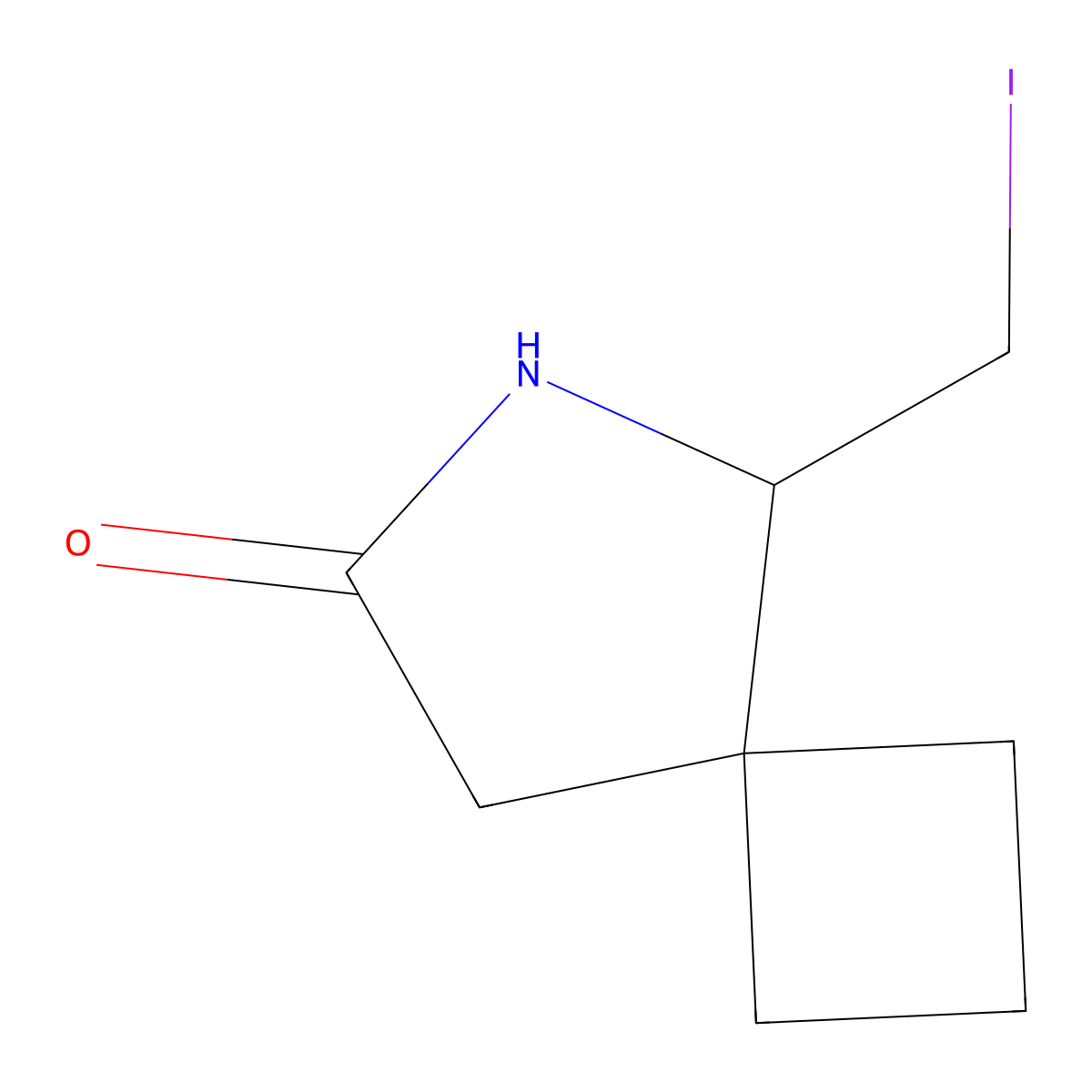 5-(Iodomethyl)-6-azaspiro[3.4]octan-7-one molecular structure, CAS 2168445-09-6