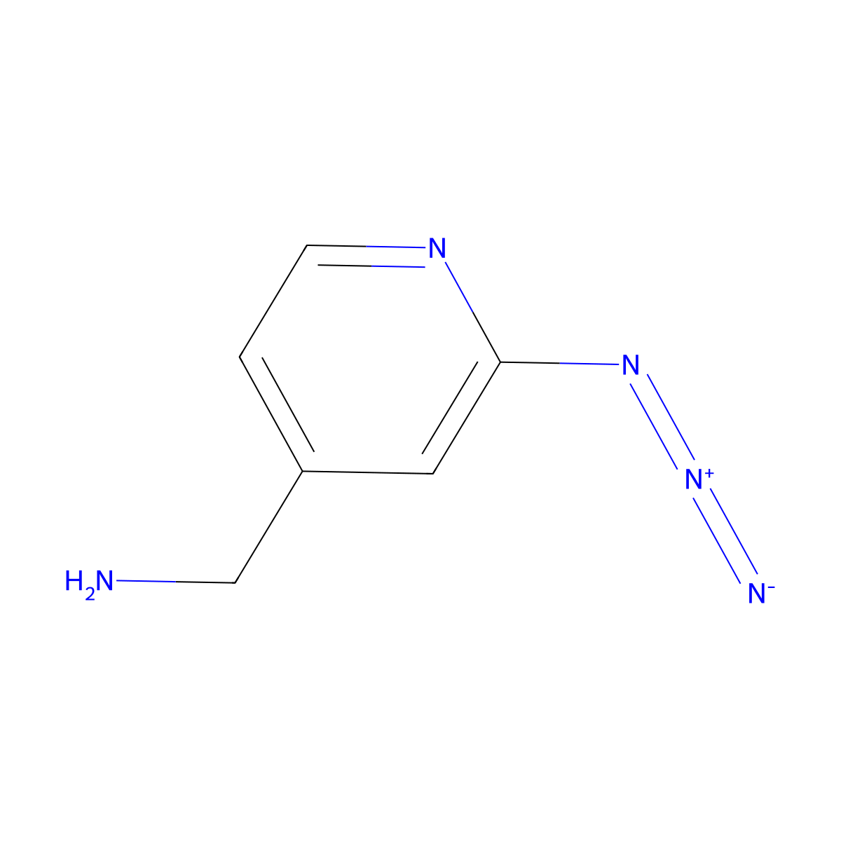 (2-Azidopyridin-4-yl)methanamine molecular structure, CAS 2168449-25-8