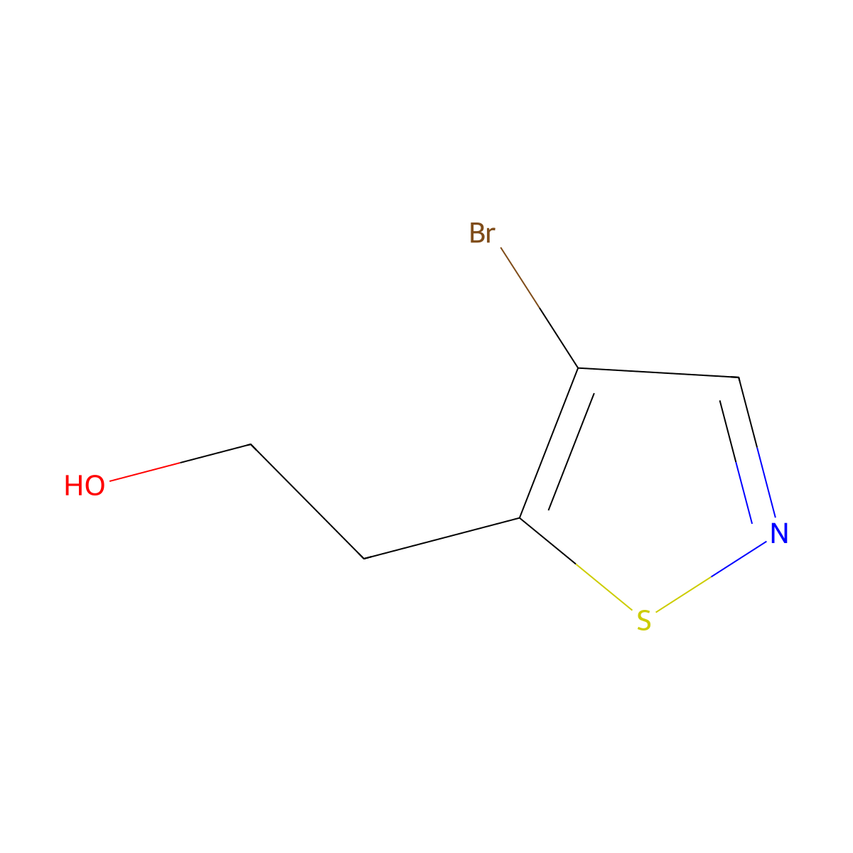 2-(4-Bromo-1,2-thiazol-5-yl)ethan-1-ol molecular structure, CAS 2168450-38-0