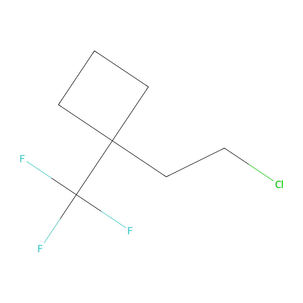 1-(2-Chloroethyl)-1-(trifluoromethyl)cyclobutane molecular structure, CAS 2168451-24-7