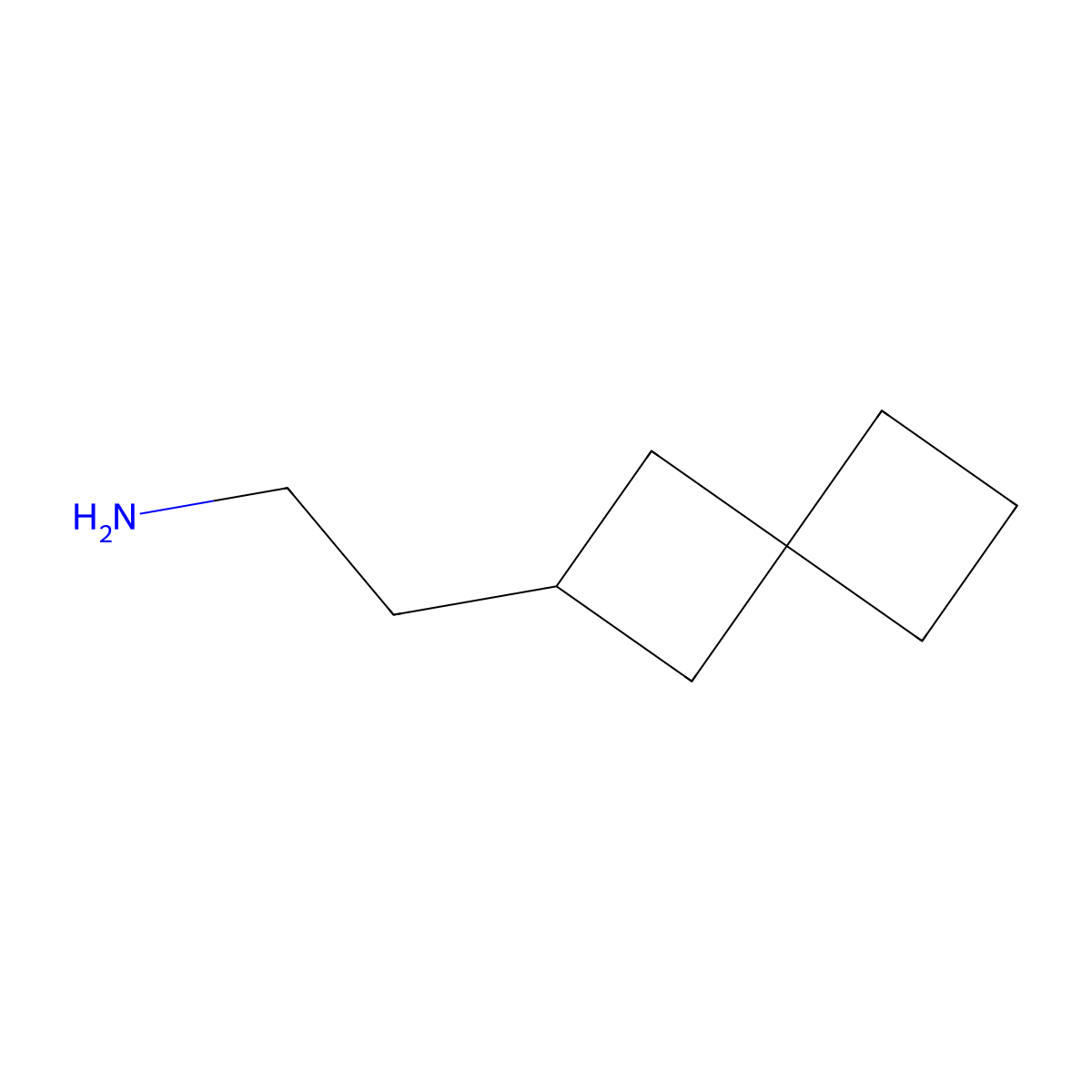 2-(Spiro(3.3)heptan-2-yl)ethan-1-amine molecular structure, CAS 2168460-25-9