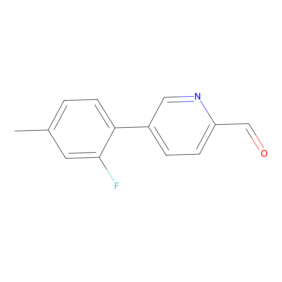 5-(2-Fluoro-4-methylphenyl)pyridine-2-carbaldehyde molecular structure, CAS 2168466-19-9