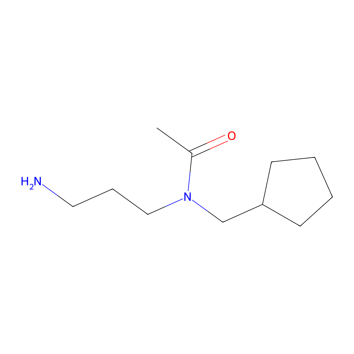 N-(3-aminopropyl)-N-(cyclopentylmethyl)acetamide molecular structure, CAS 2168470-56-0