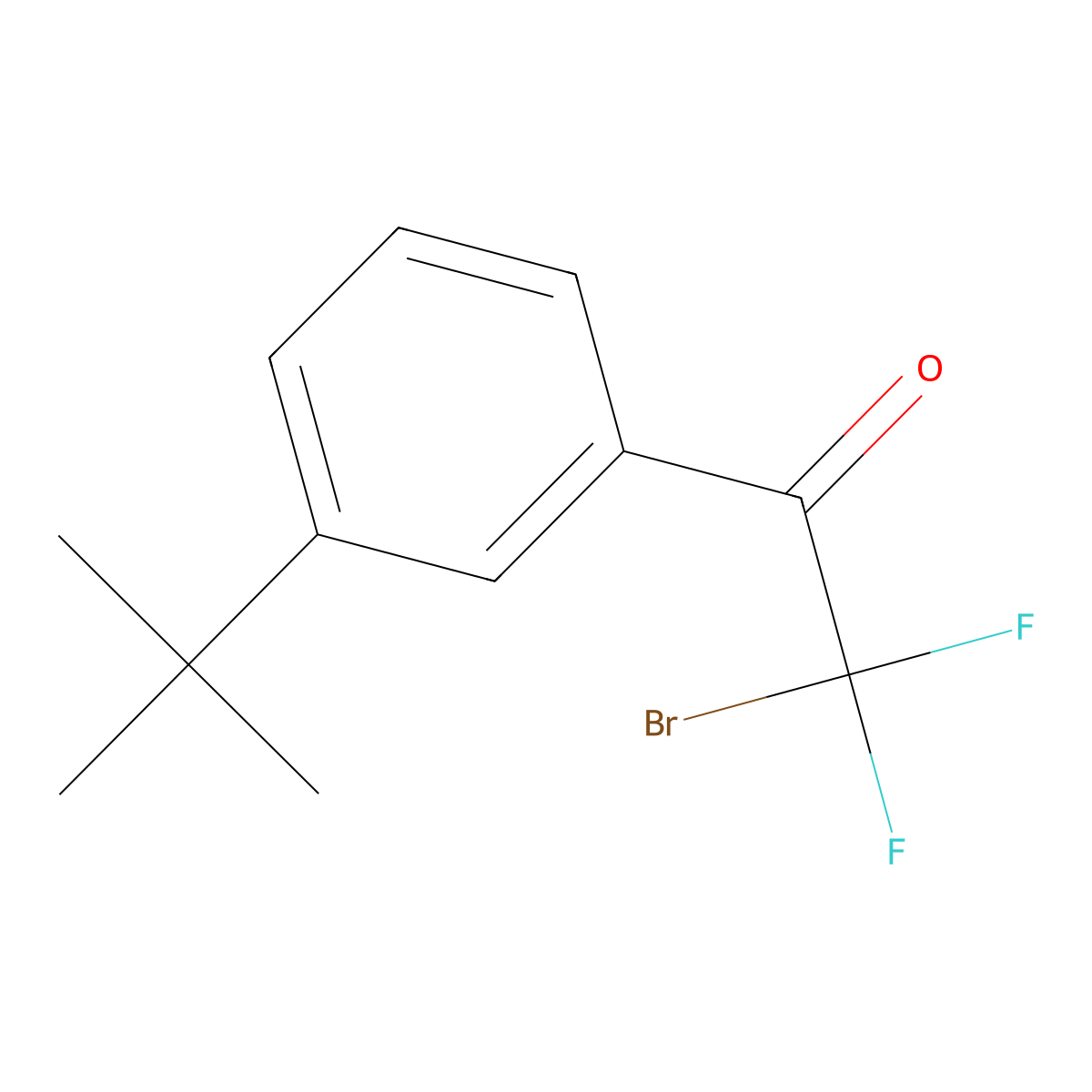 2-Bromo-2,2-difluoro-1-(3-tert-butylphenyl)ethanone molecular structure, CAS 2168471-54-1