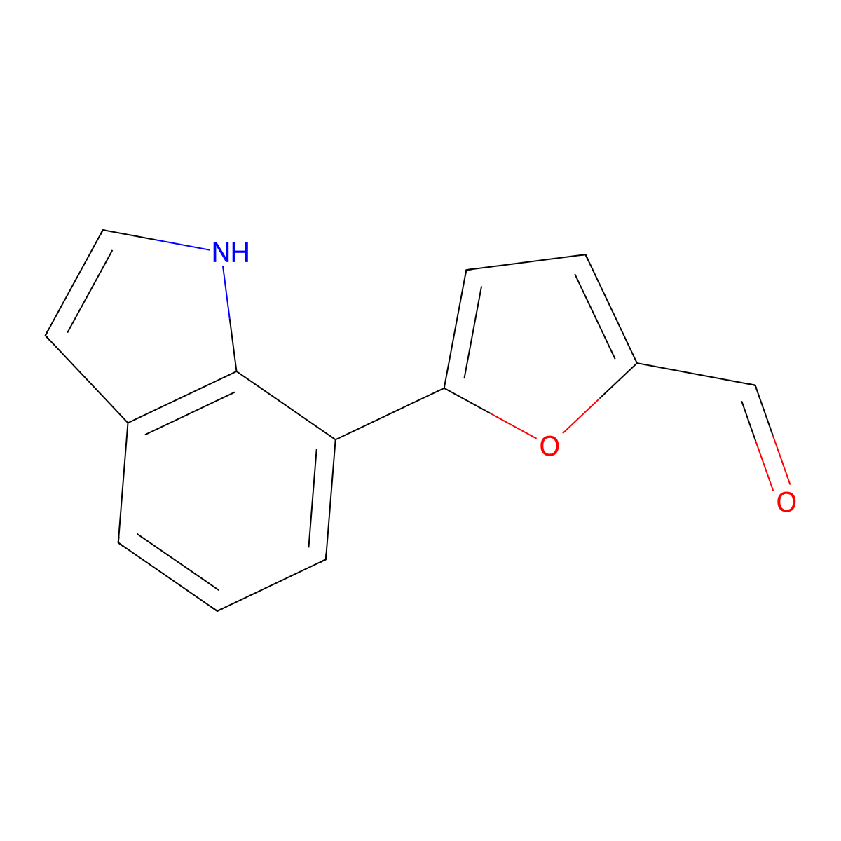 5-(1H-indol-7-yl)furan-2-carbaldehyde molecular structure, CAS 2168481-73-8