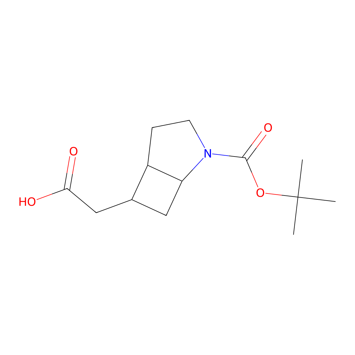 2-{2-[(Tert-butoxy)carbonyl]-2-azabicyclo[3.2.0]heptan-6-yl}acetic acid molecular structure, CAS 2168494-10-6