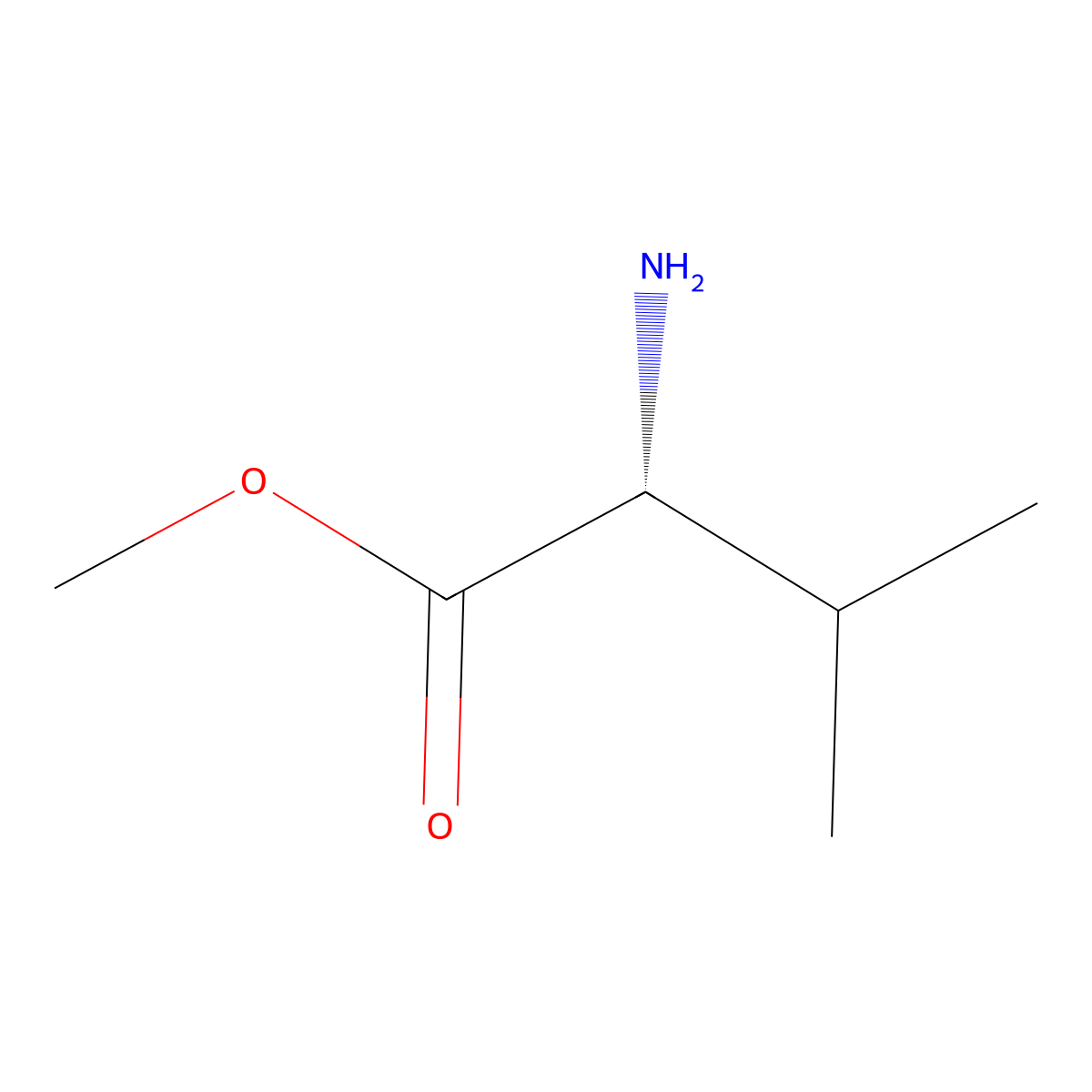 (R)-methyl 2-amino-3-methylbutanoate molecular structure, CAS 21685-47-2