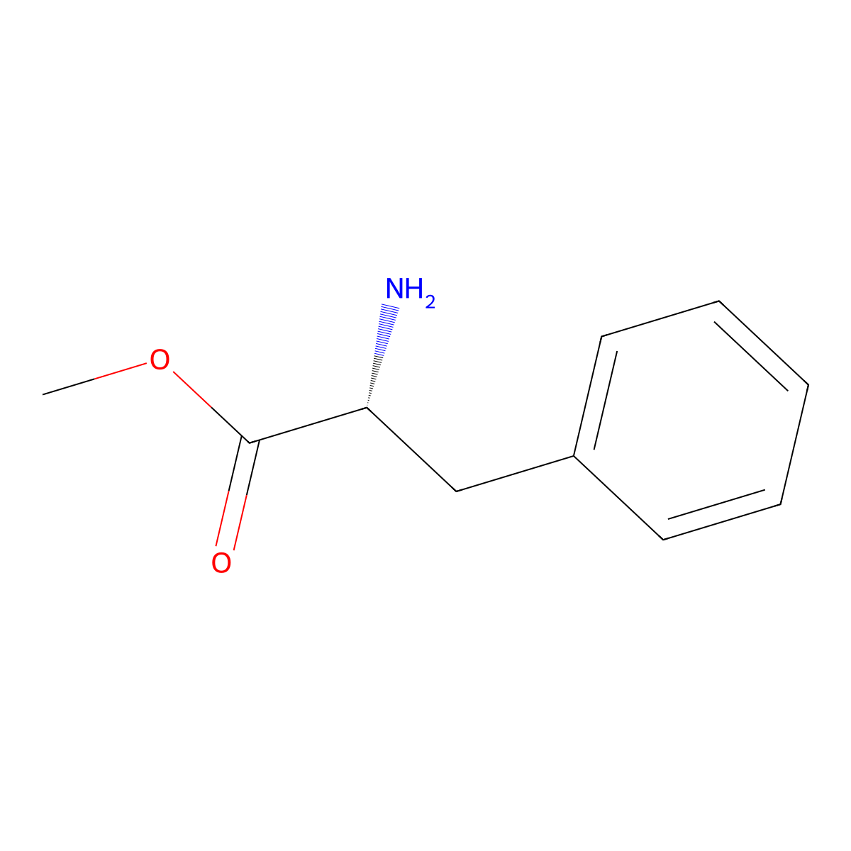 (R)-Methyl 2-amino-3-phenylpropanoate molecular structure, CAS 21685-51-8