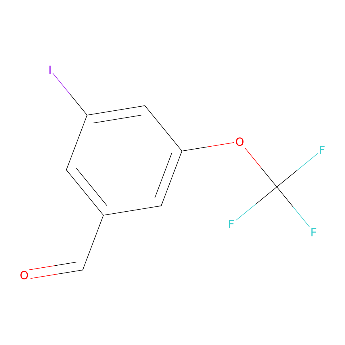 3-Iodo-5-(trifluoromethoxy)benzaldehyde molecular structure, CAS 2168503-02-2