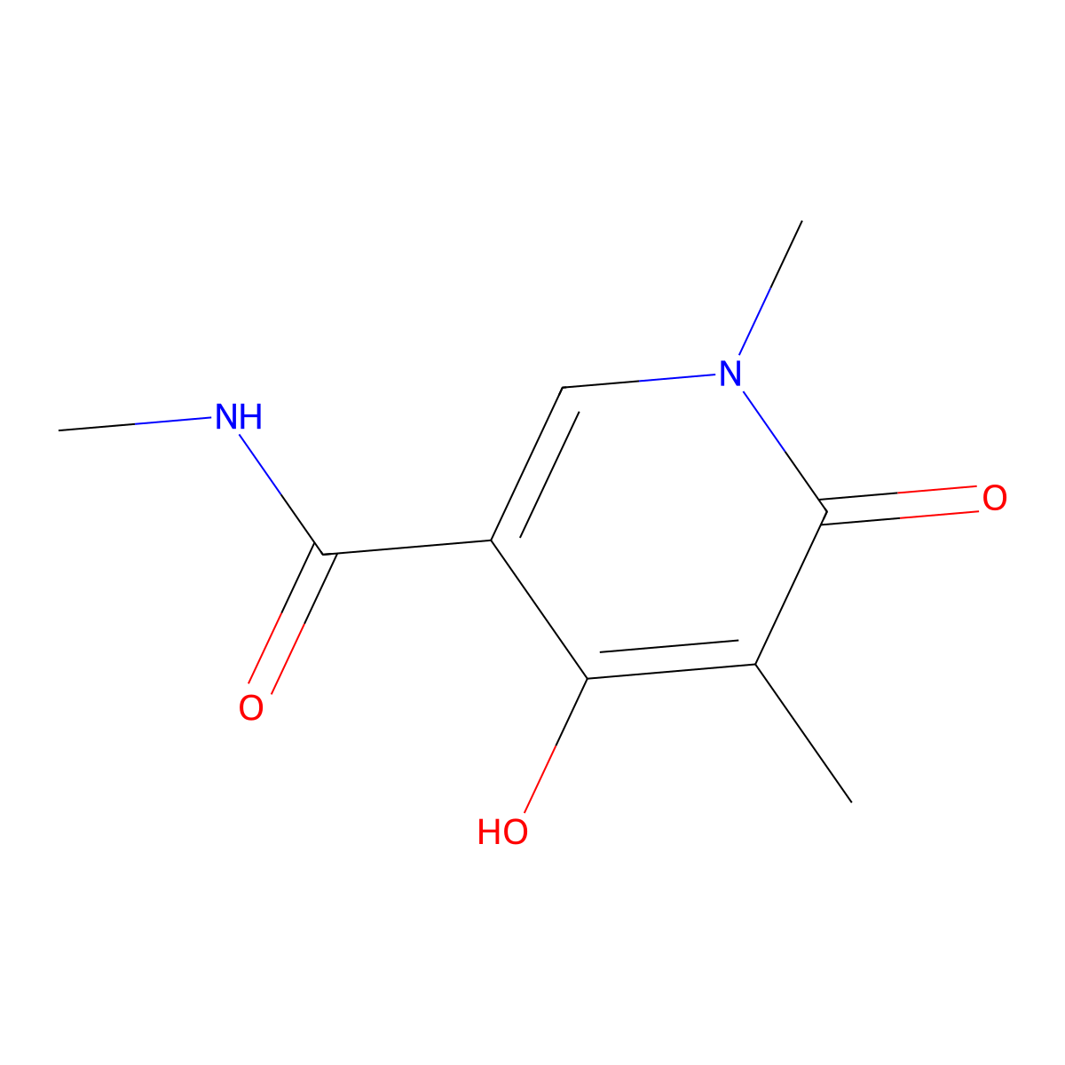 4-hydroxy-N,1,5-trimethyl-6-oxo-1,6-dihydropyridine-3-carboxamide molecular structure, CAS 2168511-57-5