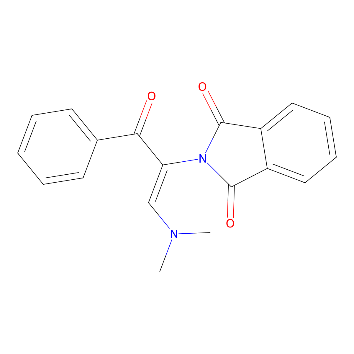 2-[alpha-(Dimethylaminomethylene)-beta-oxophenethyl]isoindoline-1,3-dione molecular structure, CAS 216854-26-1