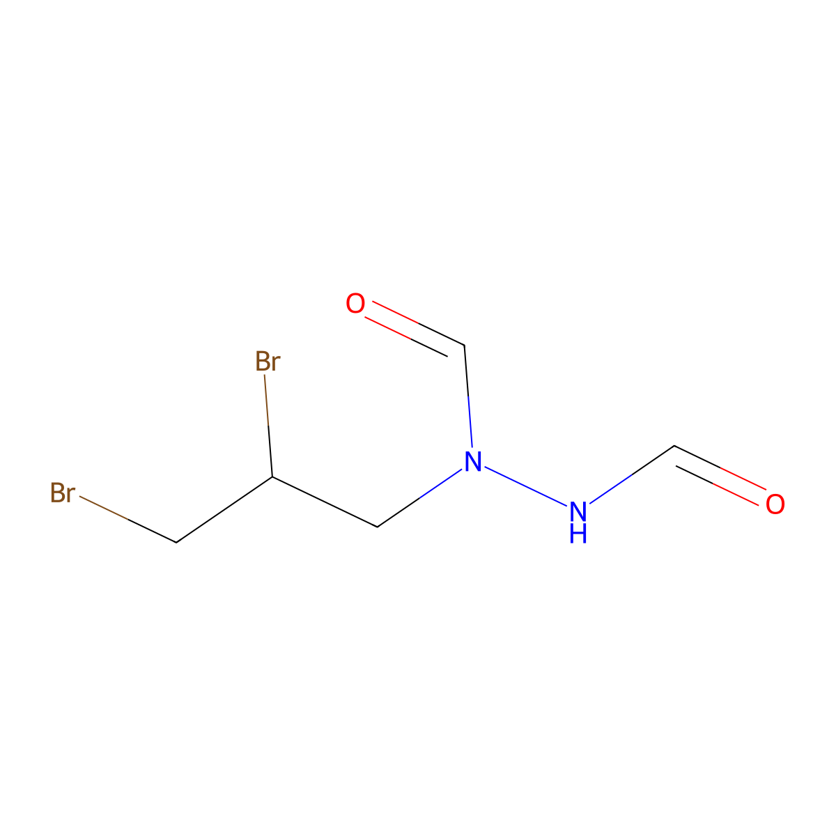 N-(2,3-dibromopropyl)-N'-formylformic hydrazide molecular structure, CAS 216854-54-5