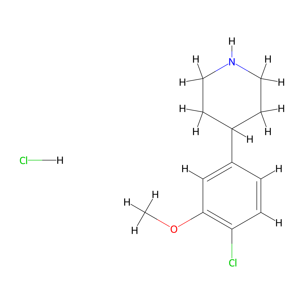 4-(4-Chloro-3-methoxyphenyl)piperidine hydrochloride molecular structure, CAS 2168546-59-4