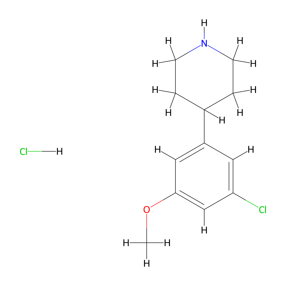4-(3-Chloro-5-methoxyphenyl)piperidine hydrochloride molecular structure, CAS 2168546-86-7