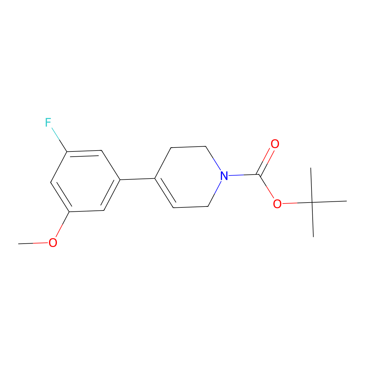 Tert-butyl 4-(3-fluoro-5-methoxyphenyl)-3,6-dihydropyridine-1(2h)-carboxylate molecular structure, CAS 2168547-21-3