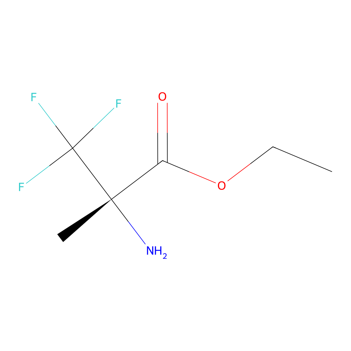 ethyl (2S)-2-amino-3,3,3-trifluoro-2-methylpropanoate molecular structure, CAS 216855-84-4