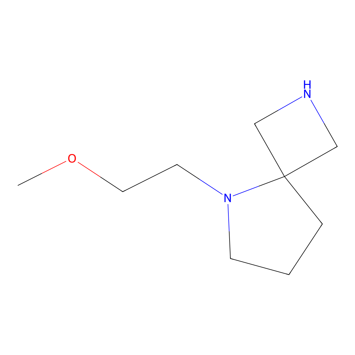 5-(2-Methoxyethyl)-2,5-diazaspiro[3.4]octane molecular structure, CAS 2168568-64-5