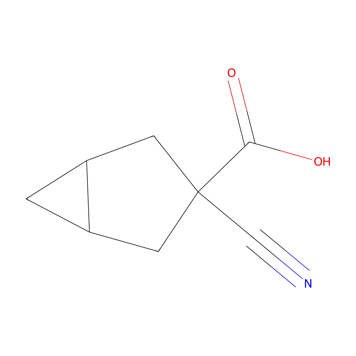 3-Cyanobicyclo[3.1.0]hexane-3-carboxylic acid molecular structure, CAS 2168568-70-3