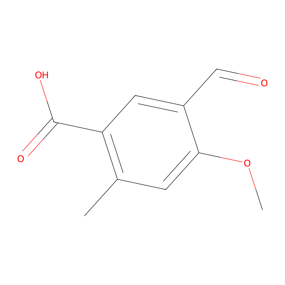 5-Formyl-4-methoxy-2-methylbenzoic acid molecular structure, CAS 2168584-27-6