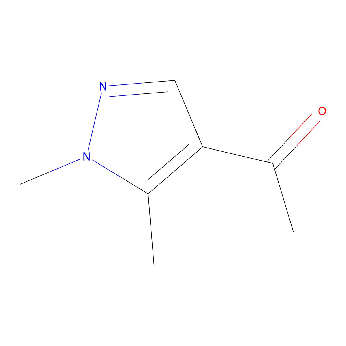 1-(1,5-Dimethyl-1H-pyrazol-4-yl)ethanone molecular structure, CAS 21686-05-5