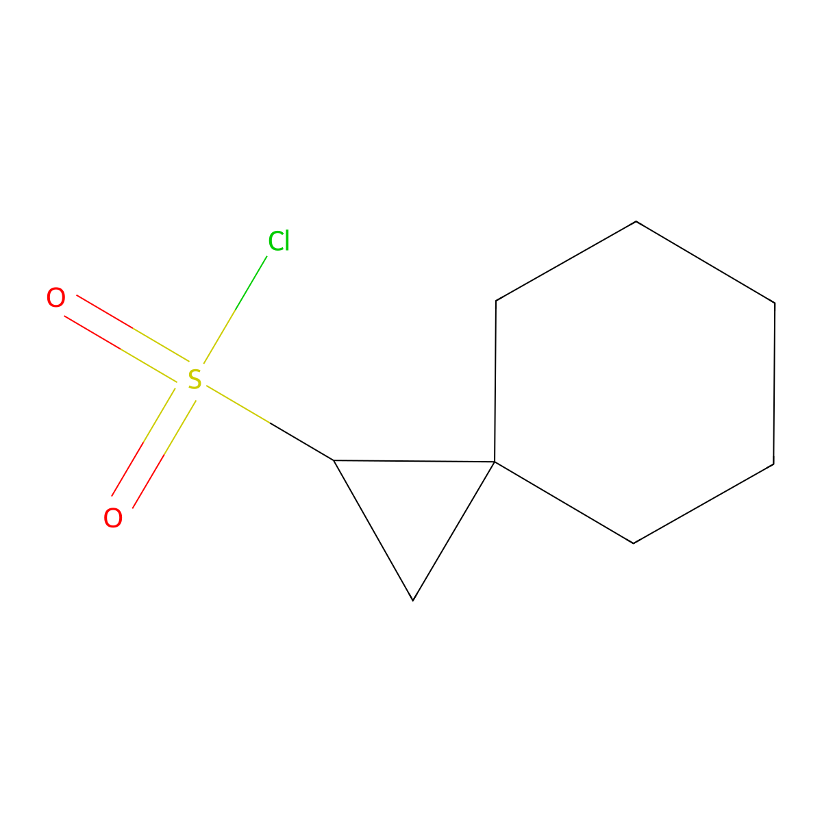 Spiro[2.5]octane-1-sulfonylchloride molecular structure, CAS 2168613-14-5